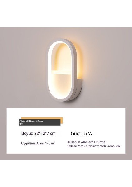 Duvar Lambası Arka Plan Duvar LED Lambası Başucu Lambası (Yurt Dışından)