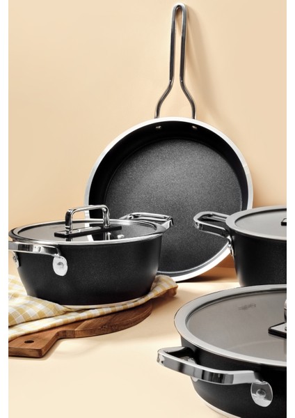 Bellini 7 Parça Tencere Seti Siyah modelleri