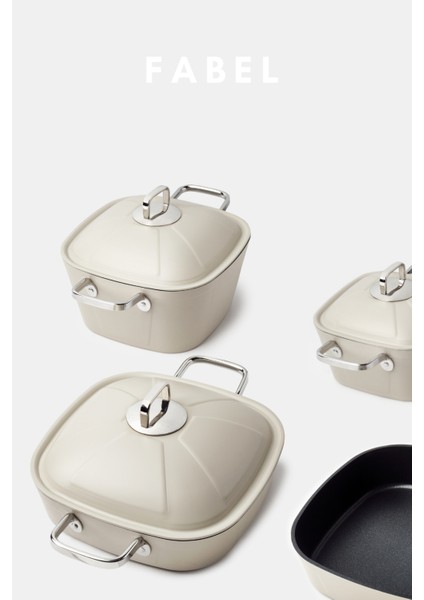 Fabel 7 Parça Tencere Seti Krem