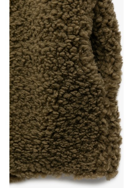 Uzun Kollu Kapşonlu Peluş Ceket fırsatları