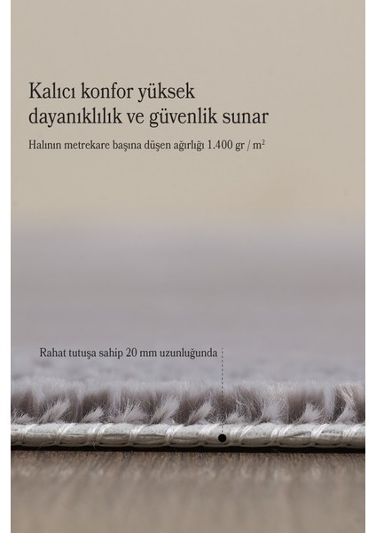 Modern Saçaklı Kaymaz Taban Tavşan Tüyü Kolay Temizlenebilir Yıkanabilir Salon Oturma Odası Yolluk Mutfak Halısı Açık Gri Renk fırsatları