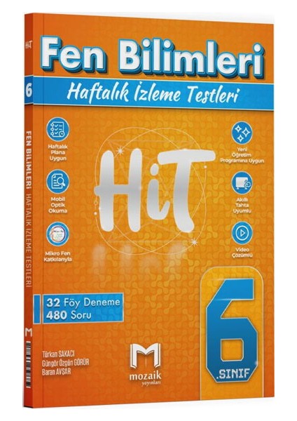 6. Sınıf Fen Bilimleri Hit Deneme Sınavı Mozaik Yayınları