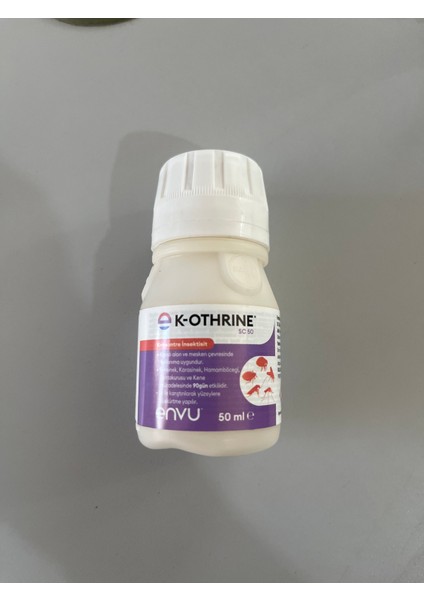 K-Othrıne SC50 Genel Haşere Mücadelesi %100 Çözüm Sivrisinek-Hamamboceği-Kene 50ML SKT2027 Mühendisler Tarım