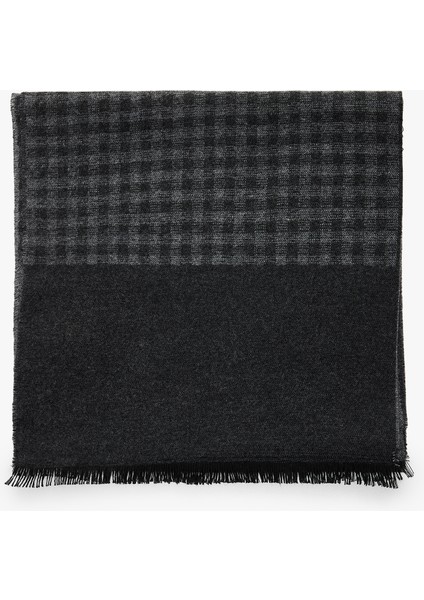 Viskon Karışımlı Püsküllü Uzun Kareli Atkı fiyatları