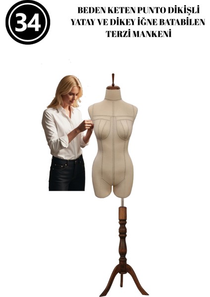 Özel Punto Kumaş - 34 Beden Pantolon Giyebilen Iğne Batabilen Terzi Mankeni modelleri