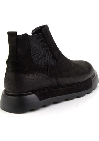 Siyah Hakiki Deri Erkek Bot & Bootie E02089000501 modelleri