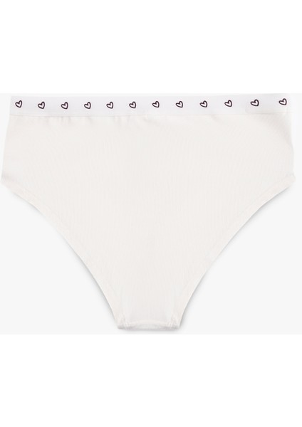 Yüksek Bel Kalp Baskılı Pamuklu Rahat Kalıp Hipster Külot fiyatları