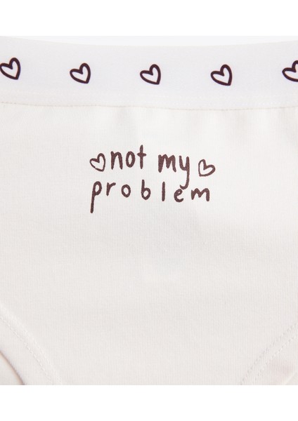 Yüksek Bel Kalp Baskılı Pamuklu Rahat Kalıp Hipster Külot modelleri