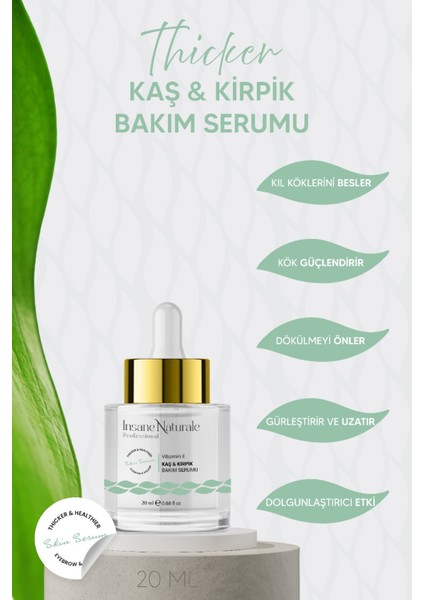 Insane Naturale Kaş Kirpik Serum 20 ml indirimleri