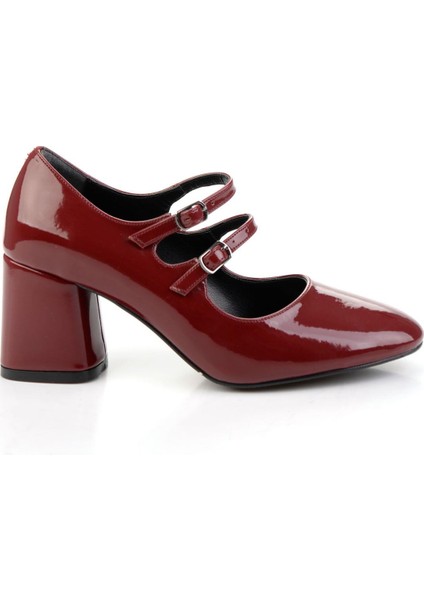 Bordo Kadın Klasik Topuklu Ayakkabı K01565016398