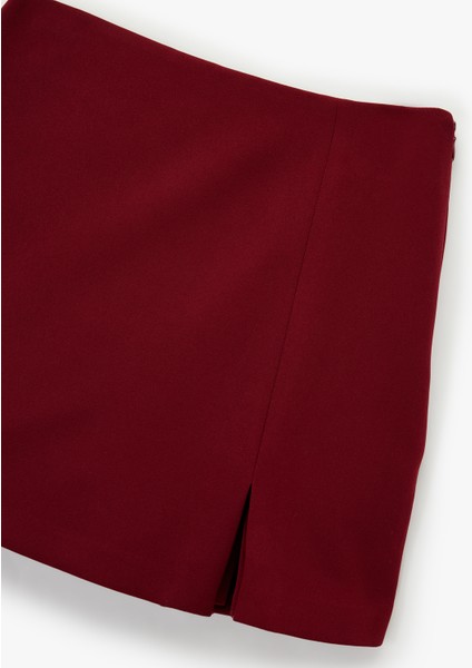 Yırtmaç Detaylı Mini Şort Etek modelleri