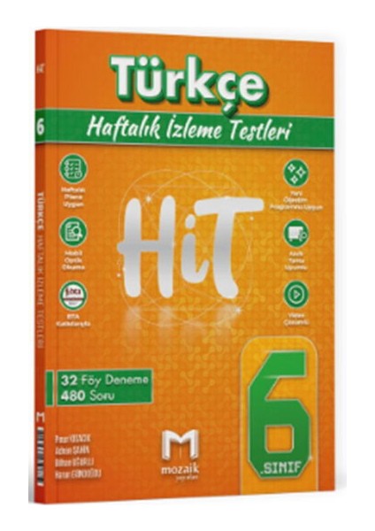 6. Sınıf Türkçe Hit Deneme Sınavı Mozaik Yayınları