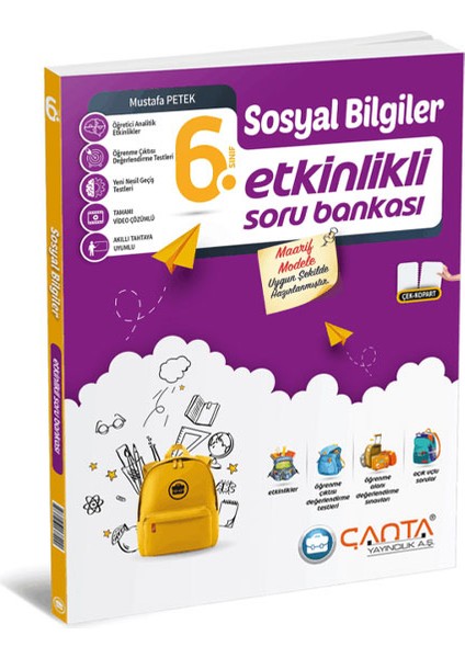 6. Sınıf Sosyal Bilgiler Etkinlikli Kazanım Soru Bankası Çanta Yayınları