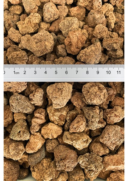 “Peyzaj ve Bahçe için 1-2 cm Kırmızı Pomza Taşı Dekoratif, Hafif, Drenaj Artırıcı 20 kg - 0.5 m2