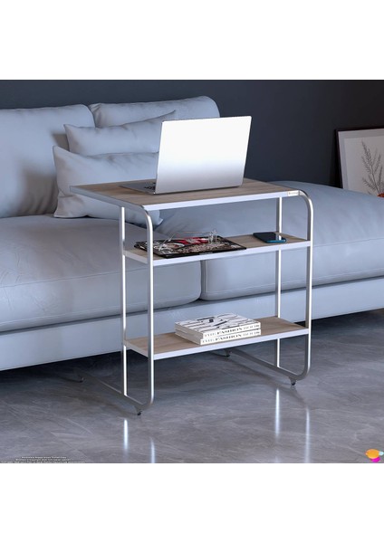 C Yan Sehpa Geniş Boy Tekerlekli Çalışma, Atıştırmalık, Yemek, Laptop Sehpası Cordoba modelleri