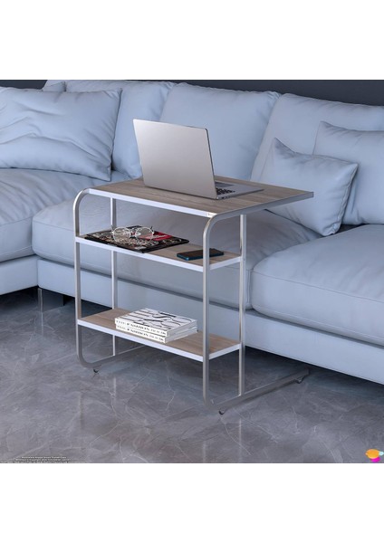 C Yan Sehpa Geniş Boy Tekerlekli Çalışma, Atıştırmalık, Yemek, Laptop Sehpası Cordoba fırsatları