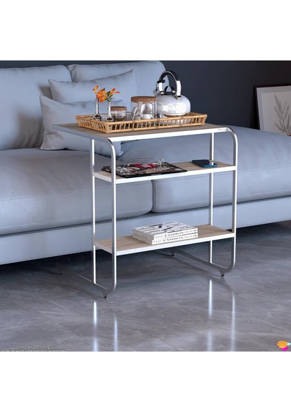 C Yan Sehpa Geniş Boy Tekerlekli Çalışma, Atıştırmalık, Yemek, Laptop Sehpası Cordoba indirimleri