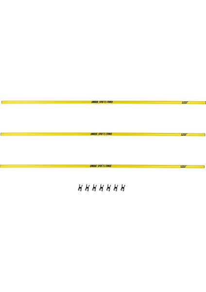 251603V 3 Lü Slalom Çubuk ve Kelepçe Seti 160 cm