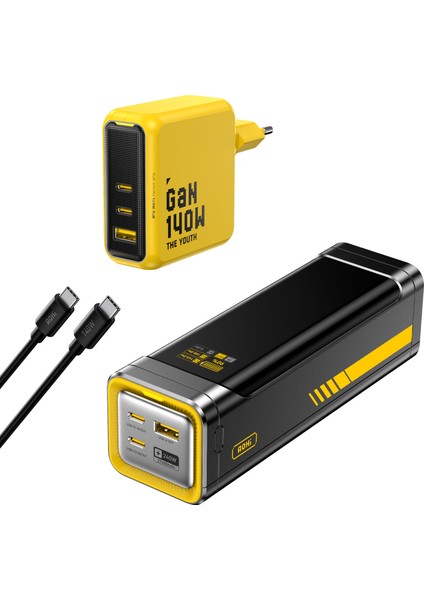 27.600 Mah 240W Powerbank, Youth 3 Portlu Şarj Adaptörü