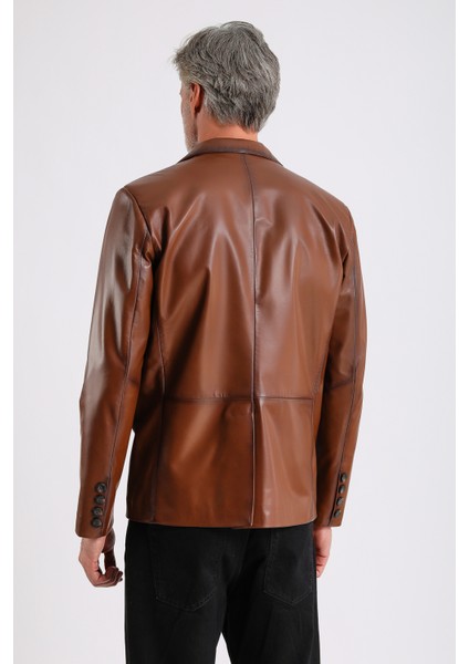 Alba Erkek Deri Blazer Ceket