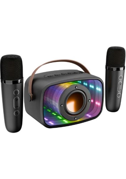 MD-57BT Endless 5W Tf + USB + Aux + Bt Destekli 2 Wireless Karaoke Mikrofon 1200MAH