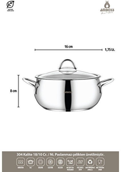 İndüksiyon Uyumlu 8 Parça Çelik Tencere Seti 24 cm Cam Kapaklı Derin Tencereler modelleri