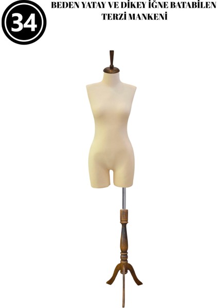 Dikiş Takım Setli - 34 Beden Pantolon Giyebilen Iğne Batabilen Terzi Mankeni – Prova Tasarım Mankeni indirimleri
