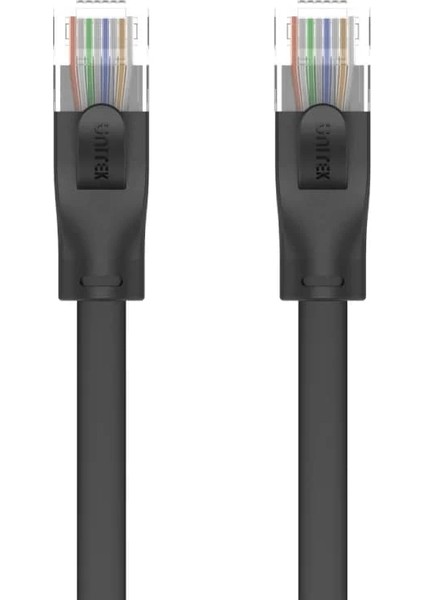 Unıtek Cat6 Patch Kablo 2mt Flat 1gbps, Siyah (C1810GBK)