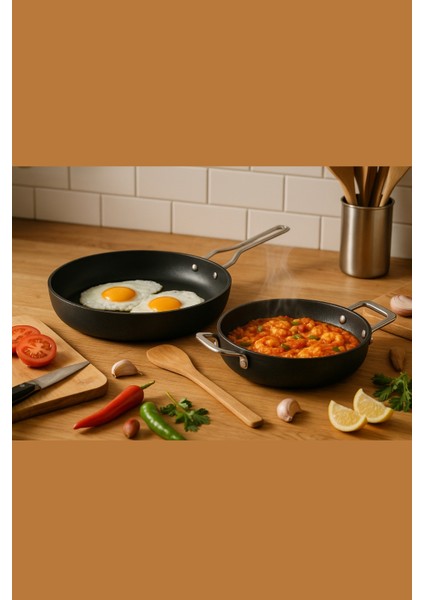 2 Parça Tava-Sahan Set (20 cm Sahan, 26 cm Tava,)