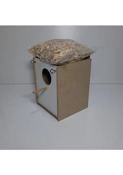 Ev Tipi Muhabbet Kuşu Yuvalık (Talaş Hediyeli)