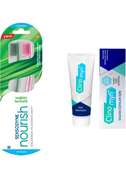Diş Fırçası 1+1 Yumuşak + Sigara Kullanımı Için Özel Diş Macunu 75 ml Set