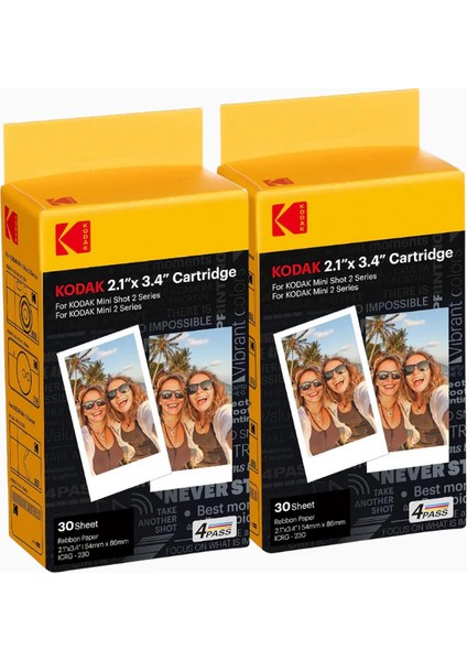 60'lı Paket Fotoğraf Kağıdı (54 x 86 Mm) ,mini 2 ve Mini Shot 2 Serisiyle Uyumlu