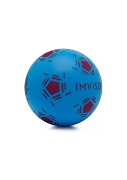 Kipsta Imviso Mini Sünger Futbol Topu Ses Yapmayan Evde Oynanan Top Mavi-Mor 1 Numara