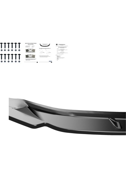 Vw Golf Mk7.5 R 2017-2020 Uyumlu Ön Lip Version 3 – Dinamik ve Agresif Tampon Altı Görünüm