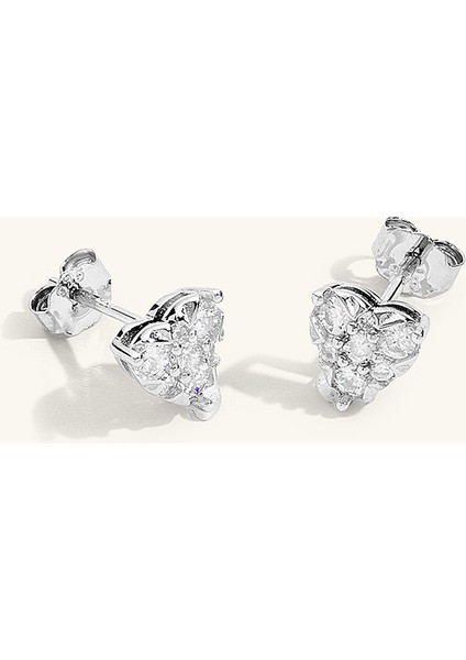 Mini Kalp Figürlü Küpe Zirkon Taşlı fiyatları