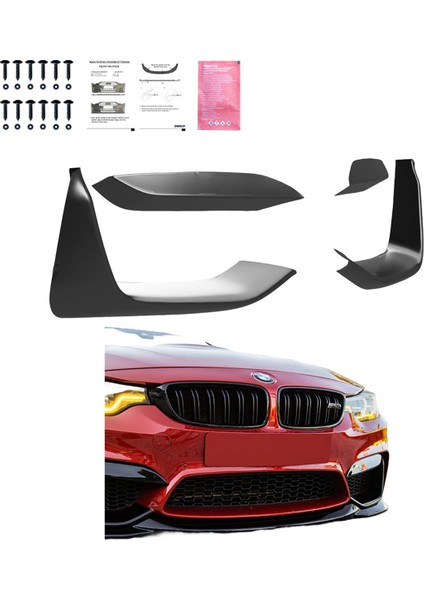 Bmw M3 F80 2014-2018 / M4 F82 2014-2021 Uyumlu Ön Flap 4 Parça – Sportif Görünüm ve Ek Koruma fiyatları