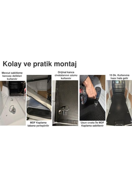 Fiat Scudo Uzun Şase Yeni Kasa Zemin Kaplama (Tek Sürgülü)