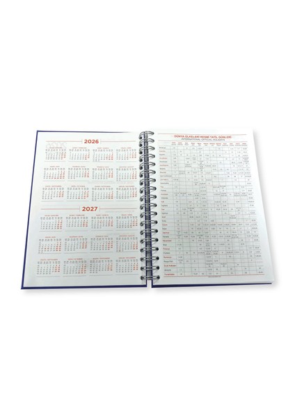 2026 Spiralli 17X24 cm Günlük Ajanda Model-8 modelleri