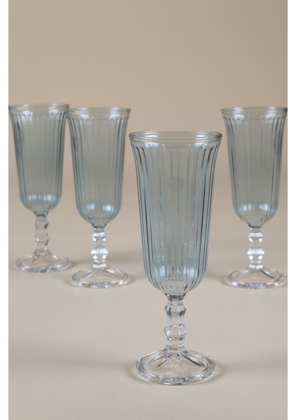 Splendid 4'lü Kahve Yanı Kadehi Seti Mavi 120 cc