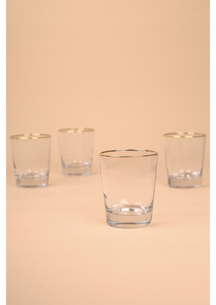 Pure Altın Yaldızlı 4'lü Su Bardağı Seti 275 cc modelleri