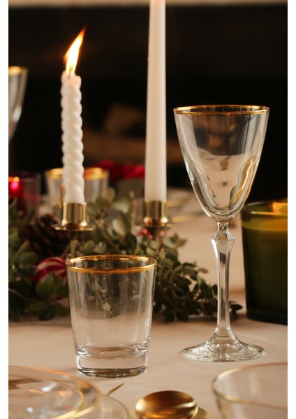 Pure Altın Yaldızlı 4'lü Su Bardağı Seti 275 cc fırsatları