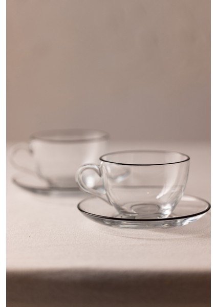 Pure Black 2'li Çay Fincanı Seti 240 cc