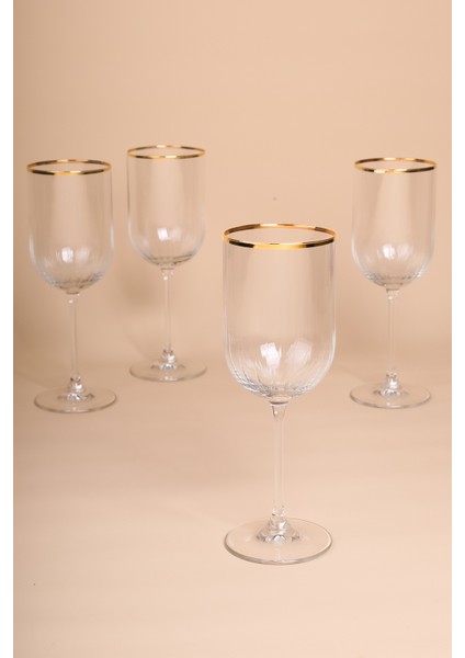 Adore Gold 4'lü Su Kadehi Seti 410 cc