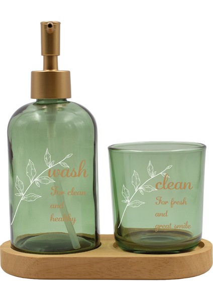 Viola Ahşap Standlı Banyo Seti Yeşil 420 cc modelleri