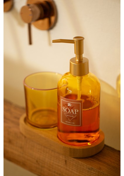 Vina Ahşap Standlı Banyo Seti Amber 420 cc fiyatları