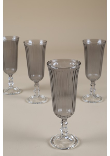 Splendid 4'lü Kahve Yanı Kadehi Seti Füme 120 cc