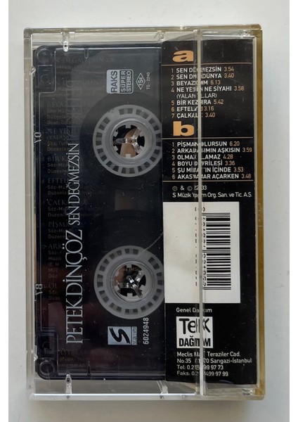 Petek Dinçöz Sen Değmezsin Kaset (Orijnal Dönem Baskı Kaset) fiyatları