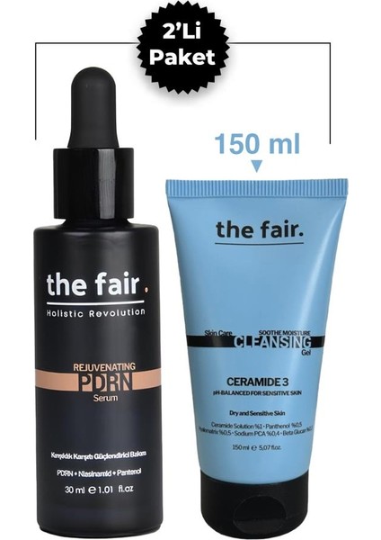 Pdrn (Somon Dna) Serum 30 ml Cilt Serumu ve Hassas ve Kuru Ciltler Için Yüz Yıkama Jeli