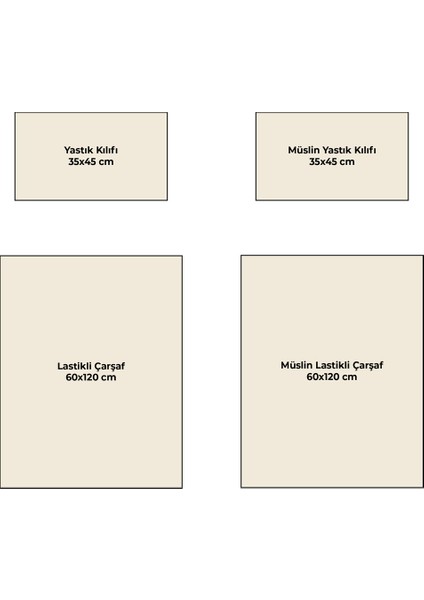 4’lü Bebek Lastikli Çarşaf ve Yastık Kılıfı Seti – Poplin Safari Desenli & 2 Katlı Müslin Sarı fiyatları