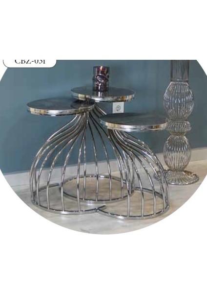 Mim Füme - Gümüş Kobra Zigon Sehpa